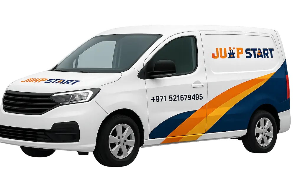 A JumpStart.ae service van